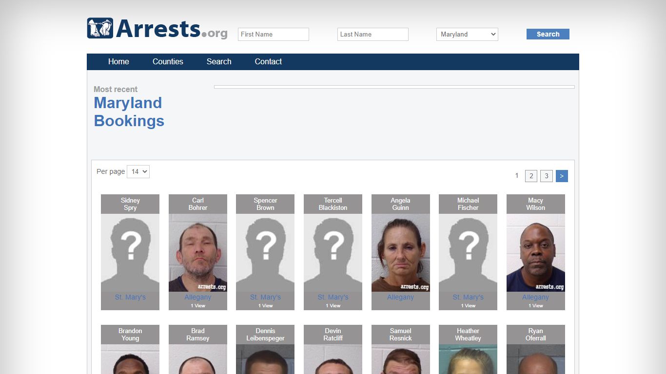 Maryland Arrests and Inmate Search